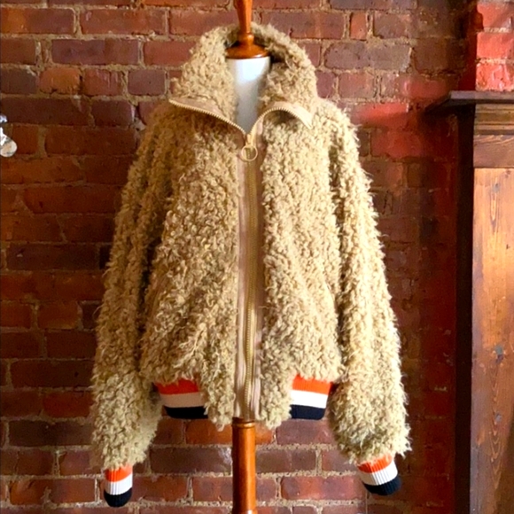 Free People Camel Teddy Jacket - Picture 4 of 11